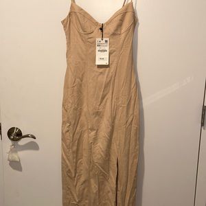 Khaki midi dress